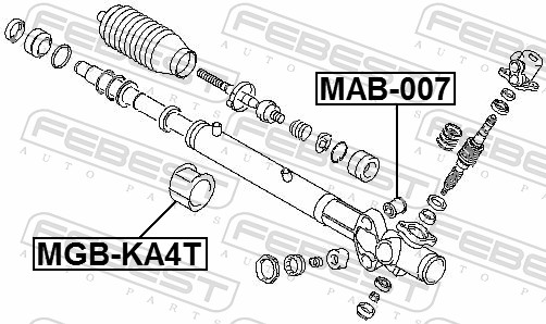 FEBEST Lagerung, Lenkgetriebe mab007 für MITSUBISHI NISSAN Suzuki