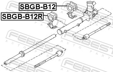 FEBEST Lagerung, Lenkgetriebe sbgbb12r für Subaru
