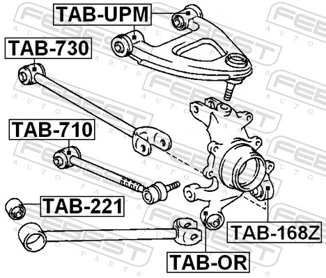 FEBEST Lagerung, Lenker tab710 innen für NISSAN TOYOTA
