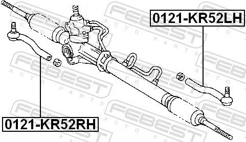 FEBEST Spurstangenkopf 0121kr52lh Vorderachse links für TOYOTA
