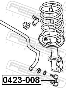FEBEST Stange/Strebe, Stabilisator 0423008 Hinterachse für MITSUBISHI