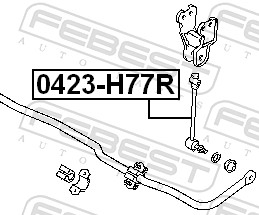 Febest Stange/Strebe, Stabilisator 0423H77r Hinterachse Für Mitsubishi