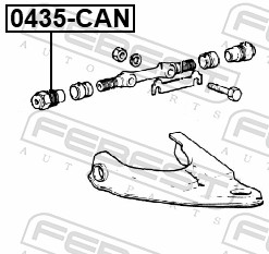 FEBEST Querlenkerabstützung 0435can für MITSUBISHI