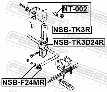 FEBEST Lagerung, Achsstrebe nsbtk3r für NISSAN