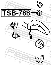 FEBEST Lagerung, Achsstrebe tsb788 für TOYOTA