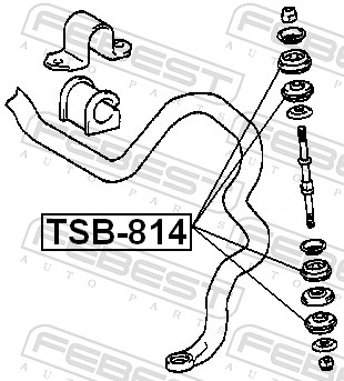 FEBEST Lagerung, Achsstrebe tsb814 für GEELY Citroën/Peugeot TOYOTA