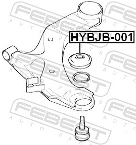 FEBEST Manschette, Trag-/Führungsgelenk hybjb001 Vorderachse für Citroën/Peugeot MITSUBISHI NISSAN HYUNDAI