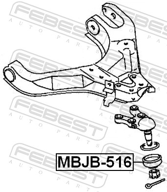 FEBEST Manschette, Trag-/Führungsgelenk mbjb516 Vorderachse beidseitig für Chrysler HYUNDAI