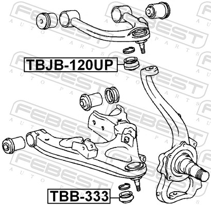 FEBEST Manschette, Trag-/Führungsgelenk tbb333 Vorderachse unten für TOYOTA
