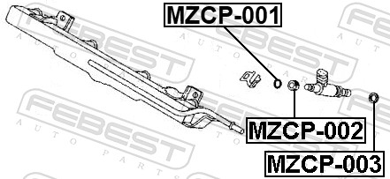 FEBEST Dichtring, Düsenhalter mzcp001 für MAZDA TOYOTA
