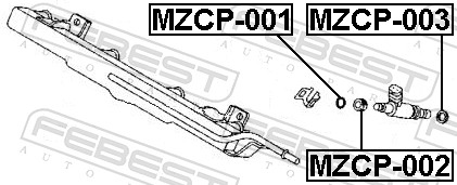 FEBEST Dichtring, Düsenhalter mzcp002 für MAZDA Suzuki ALFAROME/Fiat/LANCI MITSUBISHI Subaru