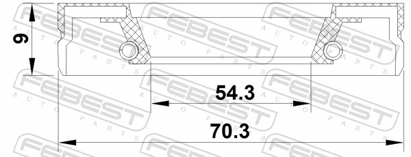 FEBEST Wellendichtring, Verteilergetriebe 95fey56700909x für NISSAN RENAULT
