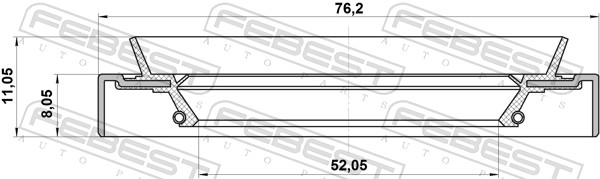 FEBEST Dichtring, Radnabe 95hds54760811x für MITSUBISHI