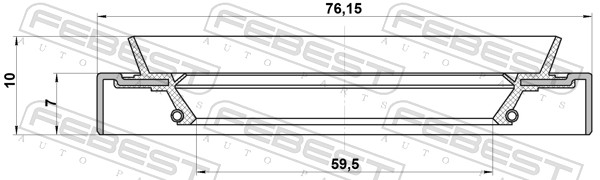 FEBEST Dichtring, Radnabe 95hds61760710x für TOYOTA