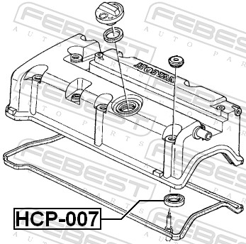 FEBEST Dichtring, Kerzenschacht hcp007 für HONDA
