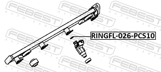 FEBEST Dichtring, Einspritzventil ringfl026pcs10 für Mercedes MITSUBISHI Chrysler NISSAN Suzuki