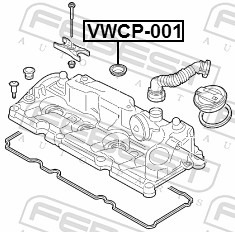 FEBEST Dichtring, Einspritzventil vwcp001 für VAG