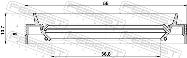 FEBEST Wellendichtring, Antriebswelle 95jes38550814x für MAZDA RENAULT
