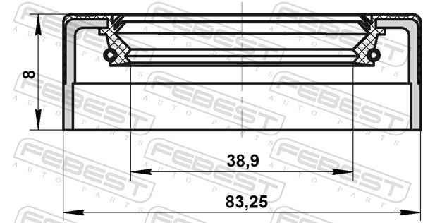 FEBEST Wellendichtring, Automatikgetriebe 95ney42830808c für VAG