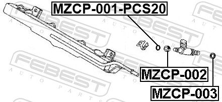 FEBEST Dichtring, Einspritzventil mzcp001pcs20 für MAZDA TOYOTA