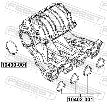 FEBEST Dichtung, Drosselklappenstutzen 10400001 für GM