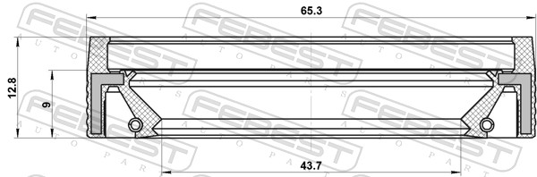 FEBEST Wellendichtring, Antriebswelle 95may45650913c Vorderachse rechts für Mercedes Chrysler VAG ALFAROME/Fiat/LANCI