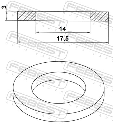 FEBEST Dichtring, Ölablassschraube 88430141830x für RENAULT NISSAN