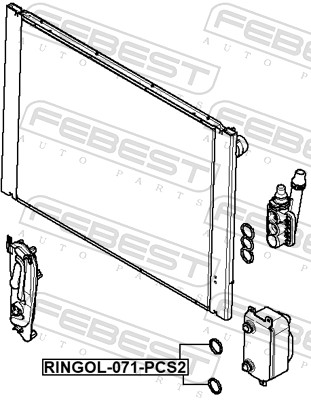 FEBEST Dichtring, Ölkühler ringol071pcs2 für BMW