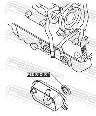 FEBEST Dichtring, Ölkühler 27400006 für Ford Volvo
