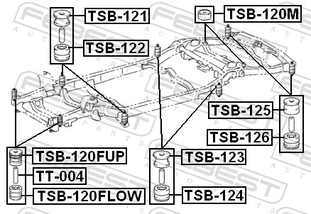 FEBEST Hülse, Querlenkerlagerung tt004 für TOYOTA CHANGAN