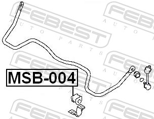 Febest Lagerung, Stabilisator Msb004 Hinterachse Für Mitsubishi