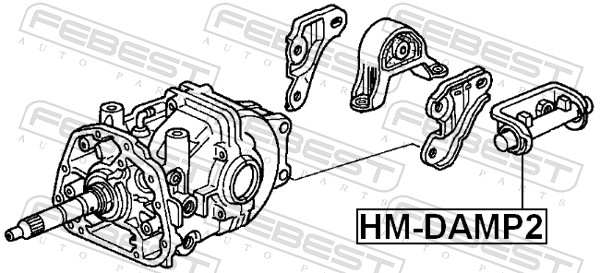 FEBEST Lagerung, Differential hmdamp2 für HONDA