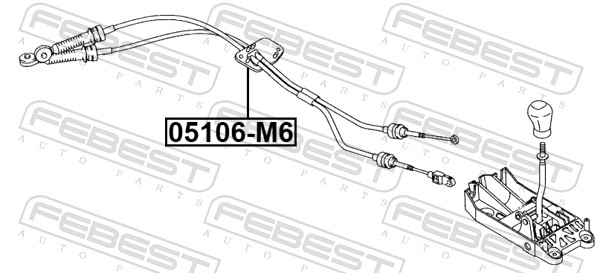 FEBEST Seilzug, Schaltgetriebe 05106m6 für MAZDA