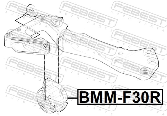 FEBEST Lagerung, Verteilergetriebe bmmf30r hinten für BMW