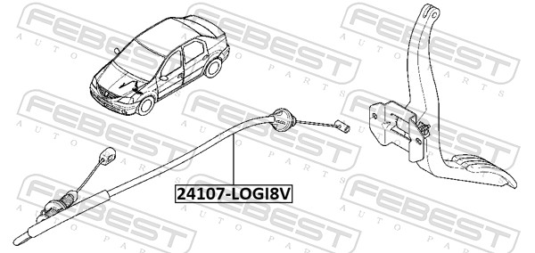 FEBEST Gaszug 24107logi8v für RENAULT