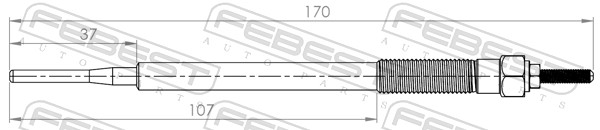FEBEST Glühkerze 01642001 für TOYOTA