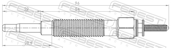 FEBEST Glühkerze 02642002 für Ford HYUNDAI MITSUBISHI MAZDA NISSAN