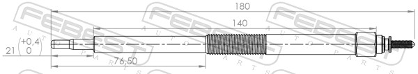 FEBEST Glühkerze 02642003 für NISSAN