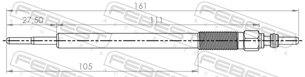 FEBEST Glühkerze 04642002 für Citroën/Peugeot MITSUBISHI