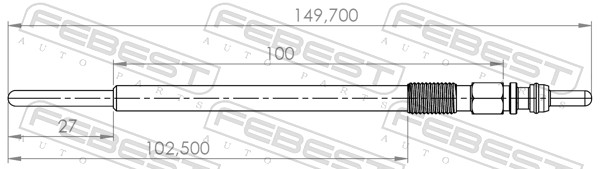 FEBEST Glühkerze 04642004 für MITSUBISHI Mercedes