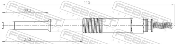 FEBEST Glühkerze 12642001 für HYUNDAI