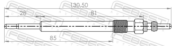FEBEST Glühkerze 17642002 für VAG