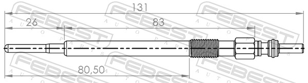 FEBEST Glühkerze 20642001 für GM ALFAROME/Fiat/LANCI Chrysler