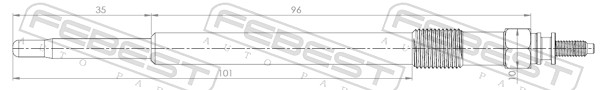 FEBEST Glühkerze 21642001 für Citroën/Peugeot Ford ALFAROME/Fiat/LANCI JAGUAR LAND ROVER