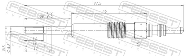 FEBEST Glühkerze 23642003 für GM VAG