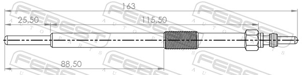 FEBEST Glühkerze 24642002 für Opel GM NISSAN RENAULT