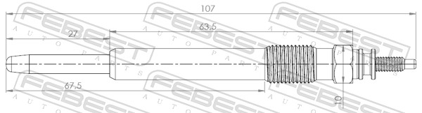 FEBEST Glühkerze 25642007 für Citroën/Peugeot Suzuki ALFAROME/Fiat/LANCI