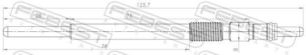 FEBEST Glühkerze 25642009 für Citroën/Peugeot Ford Volvo BMW MAZDA Suzuki TOYOTA ALFAROME/Fiat/LANCI