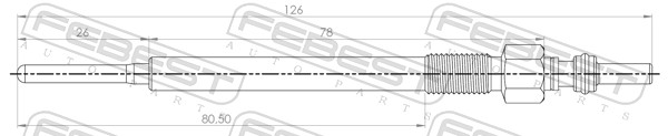 FEBEST Glühkerze 25642012 für Ford JAGUAR LAND ROVER Citroën/Peugeot