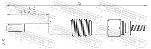 FEBEST Glühkerze 28642004 für Citroën/Peugeot ALFAROME/Fiat/LANCI RENAULT
